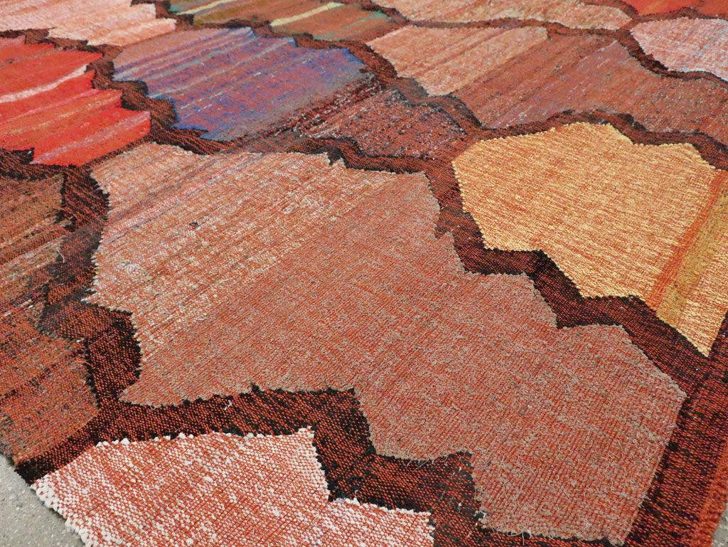 Contemporary Turkish Flatweave Kilim Room Size Carpet, No.29697 - Gsblank