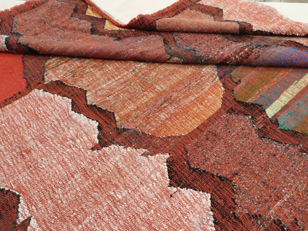 Contemporary Turkish Flatweave Kilim Room Size Carpet, No.29697 - Gsblank