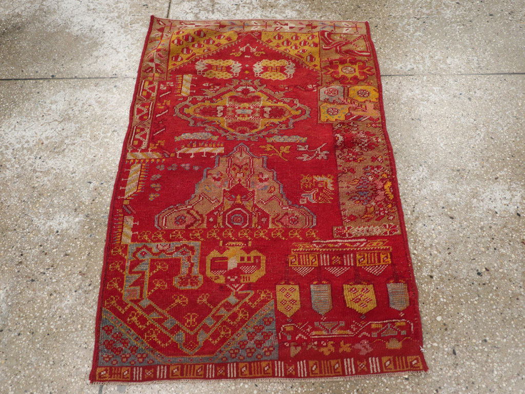 Antique Turkish Anatolian Wagireh Rug, No.29704 - Gsblank