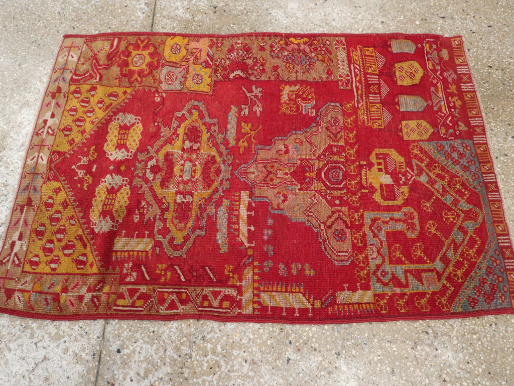 Antique Turkish Anatolian Wagireh Rug, No.29704 - Gsblank