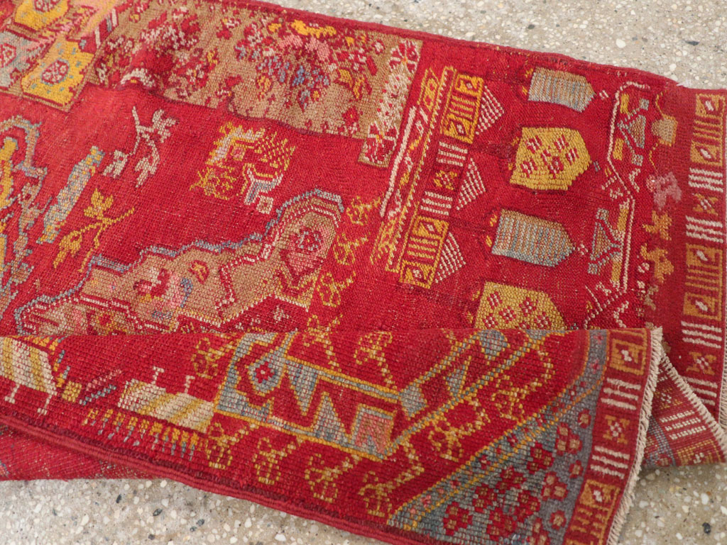 Antique Turkish Anatolian Wagireh Rug, No.29704 - Gsblank