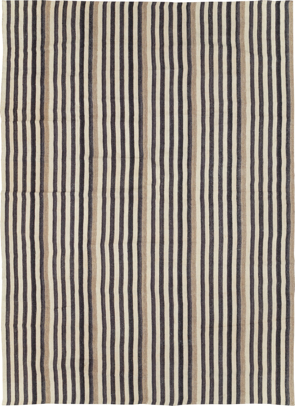 Modern Persian Flatweave Kilim Room Size Carpet, No.29722 - Gsblank