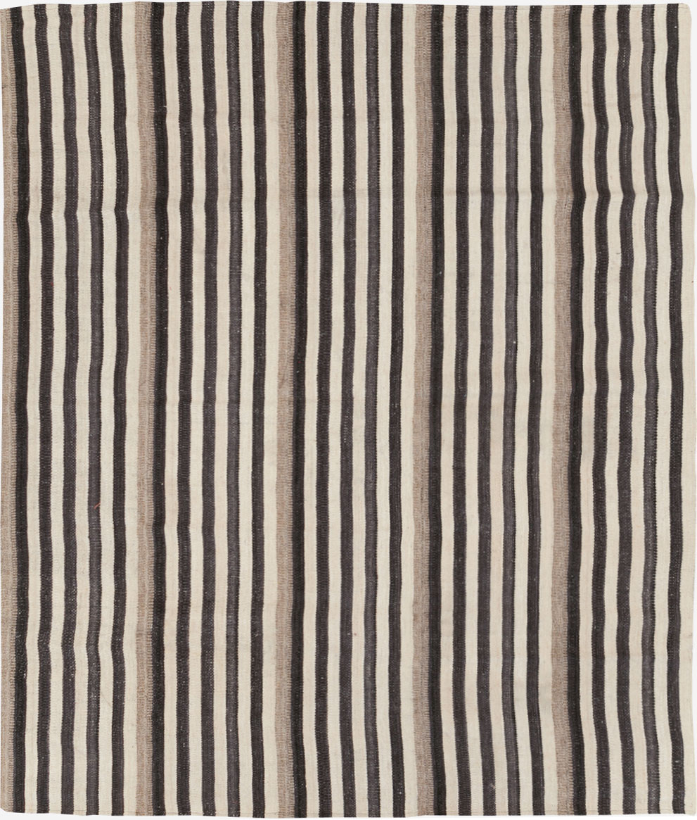 Modern Turkish Flatweave Kilim Small Room Size Carpet, No.29725 - Gsblank