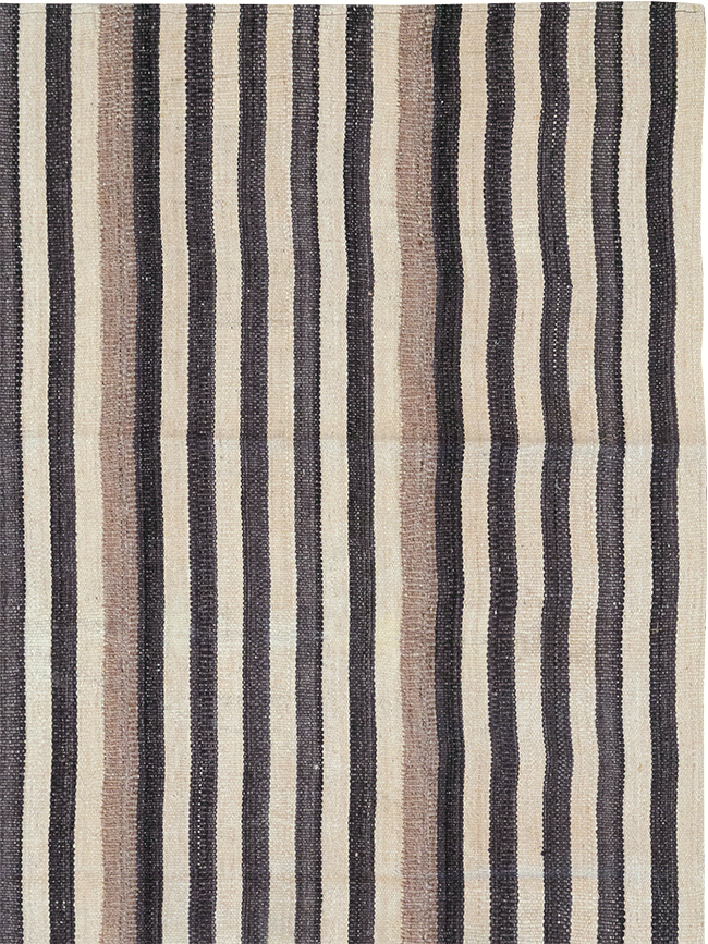 Modern Turkish Flatweave Kilim Small Room Size Carpet, No.29725 - Gsblank