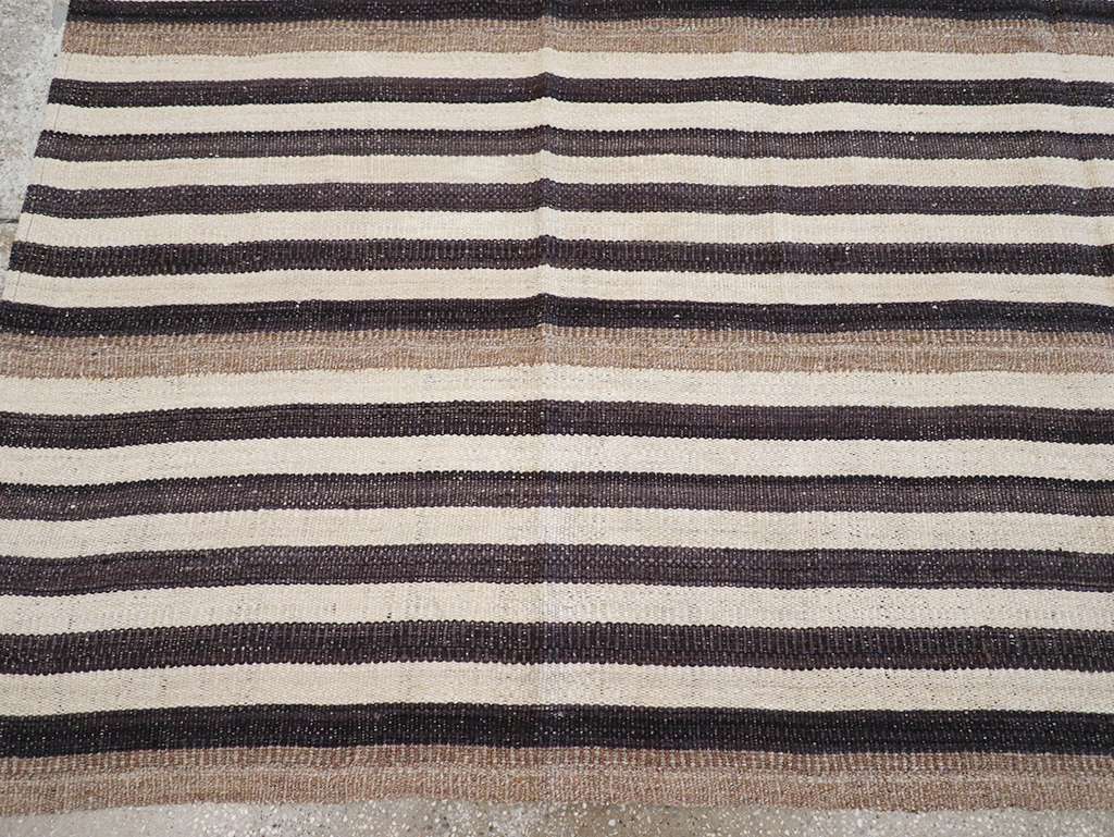 Modern Turkish Flatweave Kilim Small Room Size Carpet, No.29725 - Gsblank