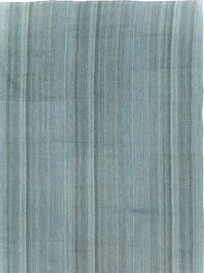 Rustic Modern Turkish Flatweave Kilim Room Size Carpet, No.29728 - Gsblank