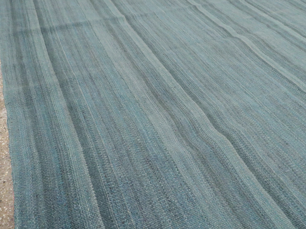 Rustic Modern Turkish Flatweave Kilim Room Size Carpet, No.29728 - Gsblank