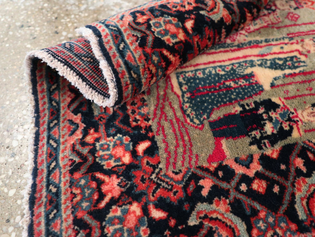 Antique Persian Sarouk Pictorial Rug, No.29734 - Gsblank