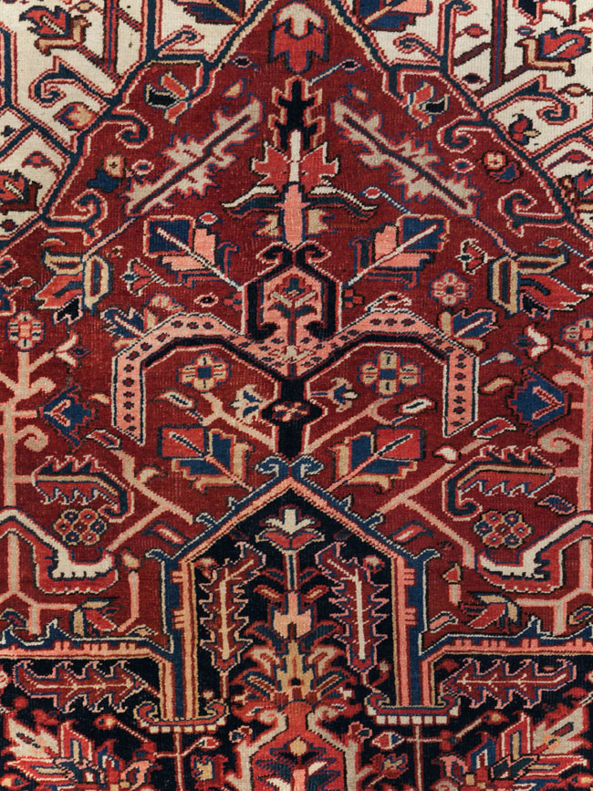Vintage Persian Heriz Room Size Carpet, No.29742 - Gsblank