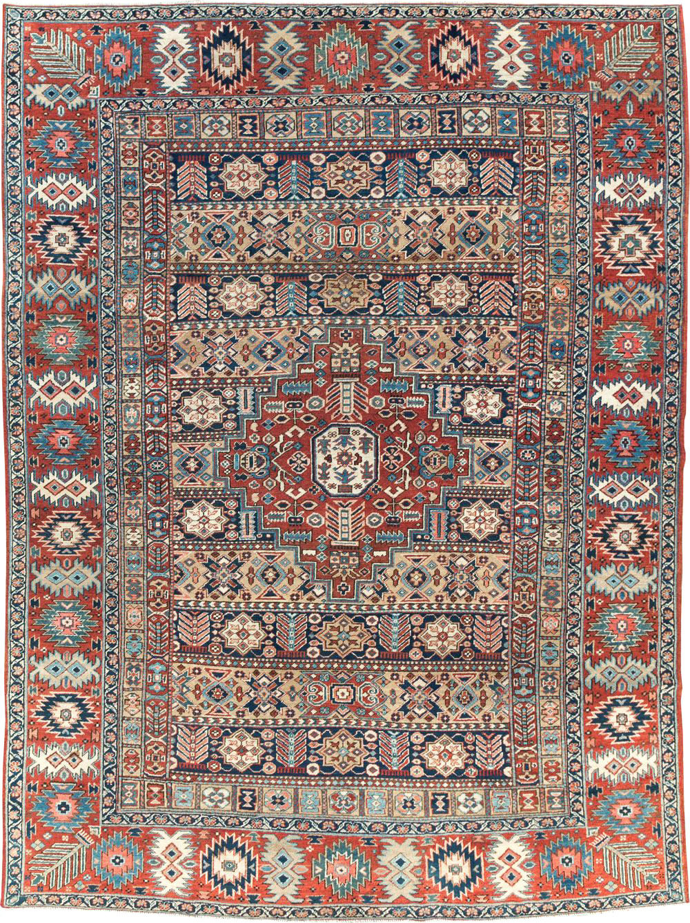 Antique Persian Heriz Room Size Carpet, No.29743 - Gsblank