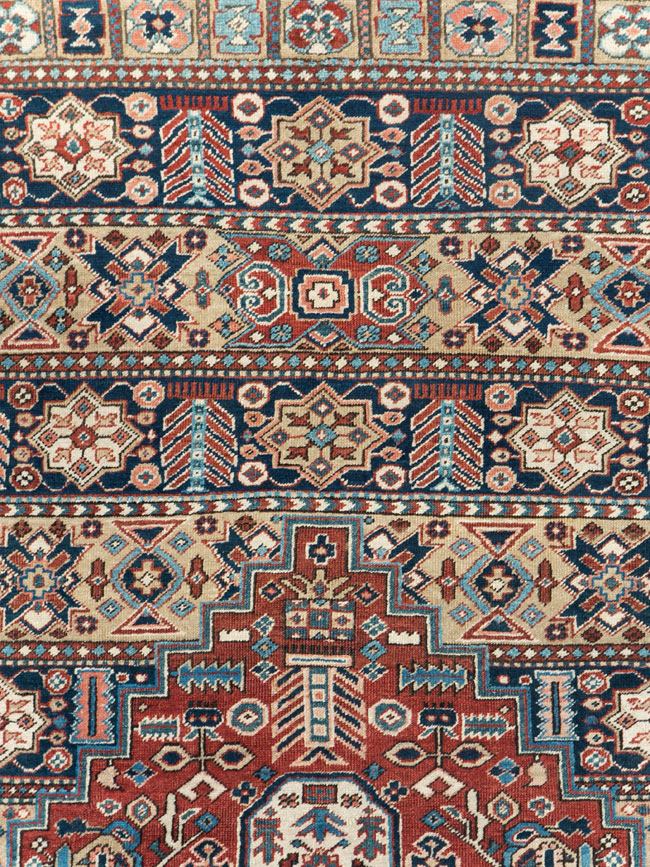Antique Persian Heriz Room Size Carpet, No.29743 - Gsblank