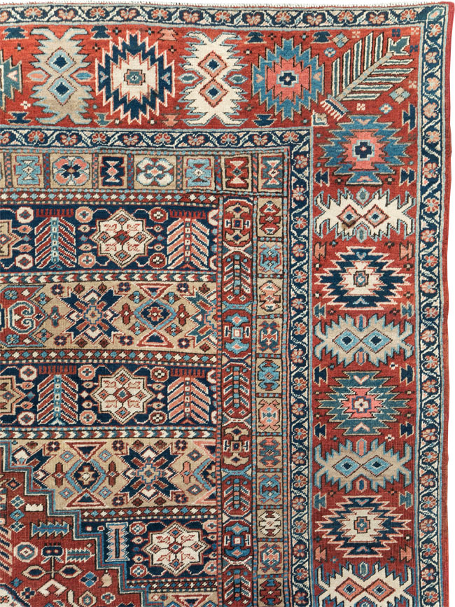 Antique Persian Heriz Room Size Carpet, No.29743 - Gsblank
