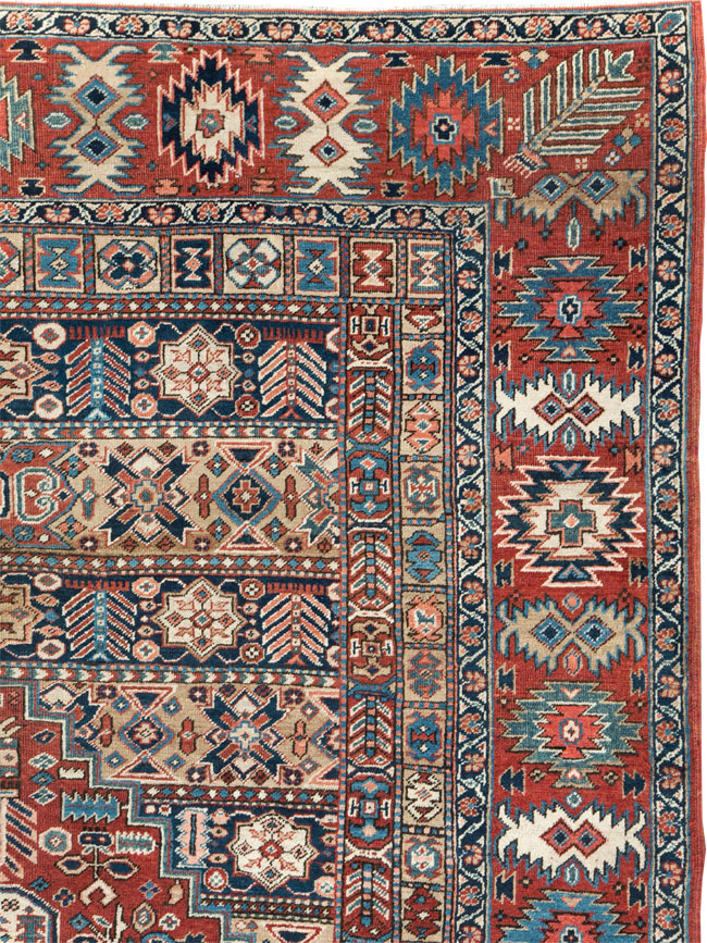 Antique Persian Heriz Room Size Carpet, No.29743 - Gsblank