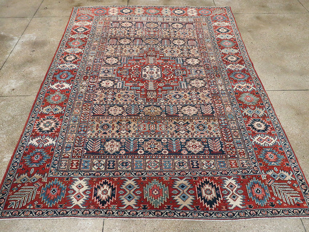 Antique Persian Heriz Room Size Carpet, No.29743 - Gsblank