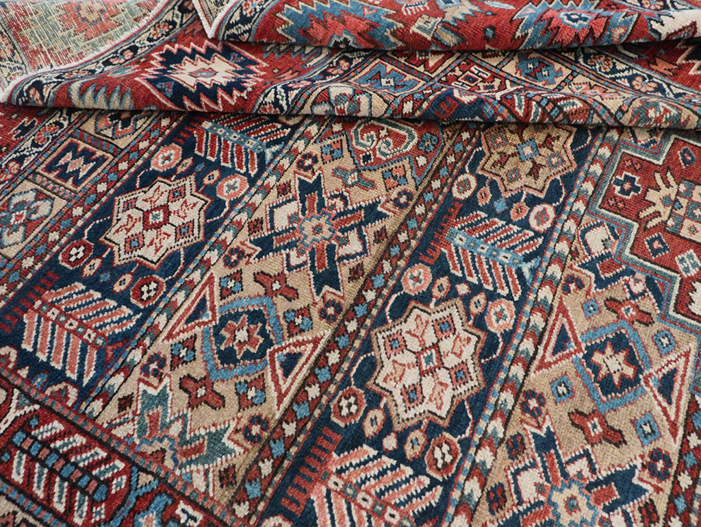 Antique Persian Heriz Room Size Carpet, No.29743 - Gsblank