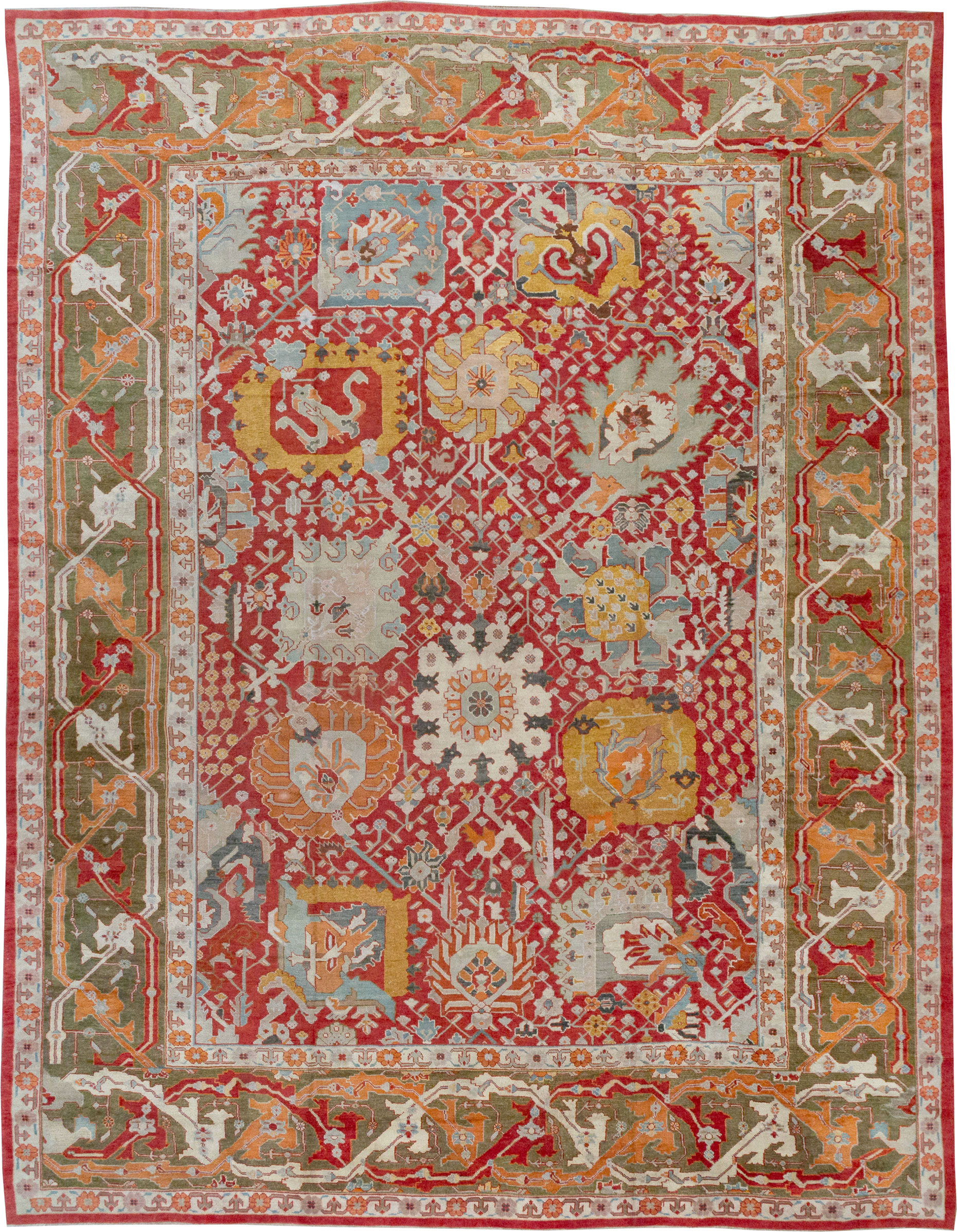 Antique Turkish Oushak Oversize Carpet, No.29744 - Gsblank
