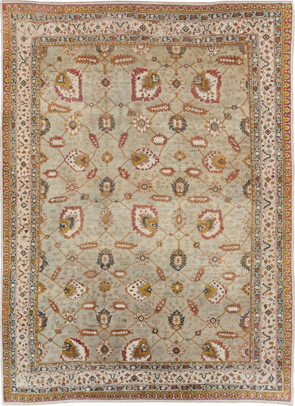 Vintage Turkish Oushak Carpet, No.29748 - Gsblank