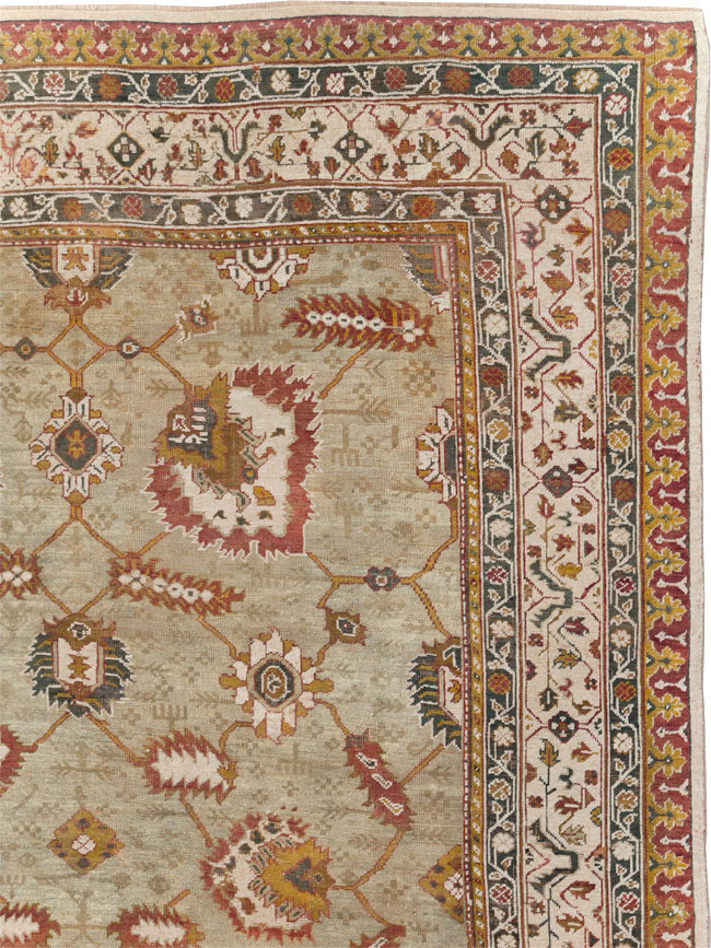 Vintage Turkish Oushak Carpet, No.29748 - Gsblank