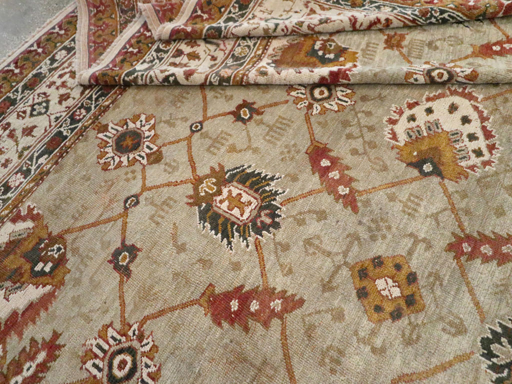 Vintage Turkish Oushak Carpet, No.29748 - Gsblank