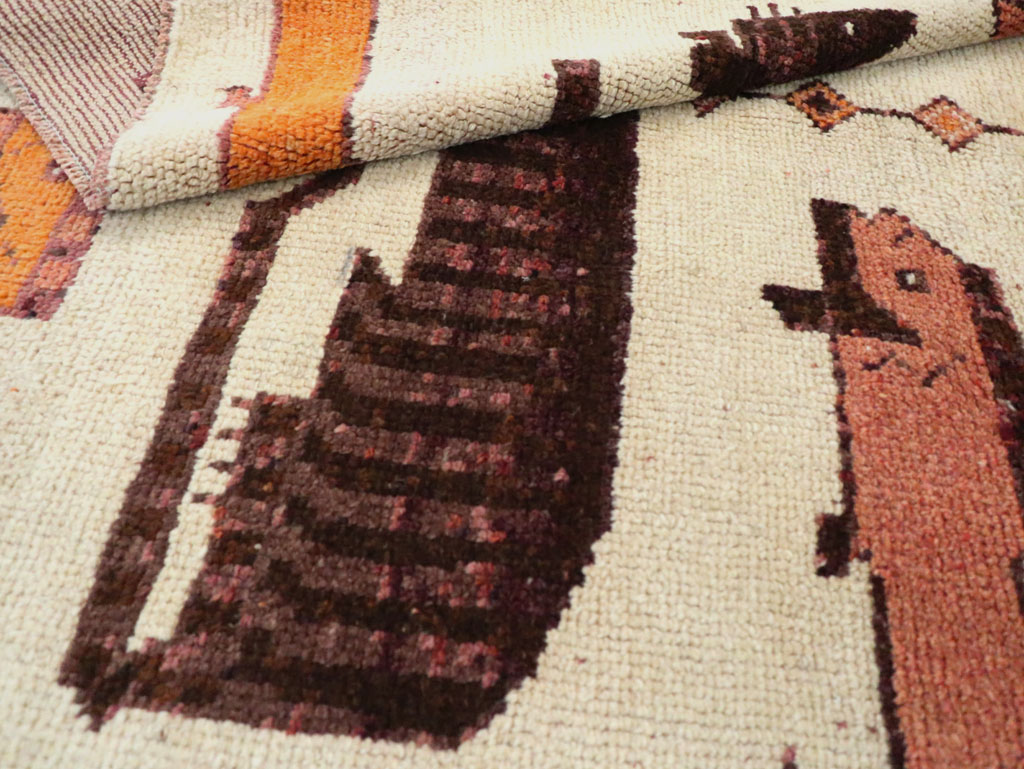 Vintage Persian Bakhtiari Pictorial Accent Rug (Pair: 1 of 2), No.29752 - Gsblank