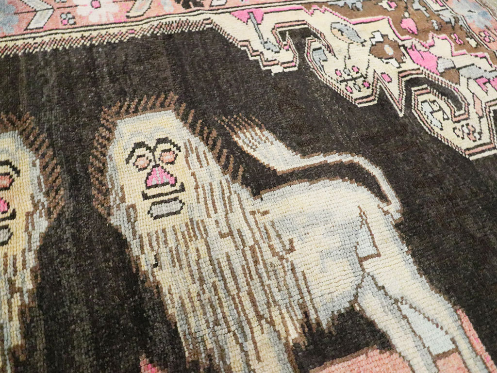 Vintage Pictorial Karabagh Rug, No.29756 - Gsblank