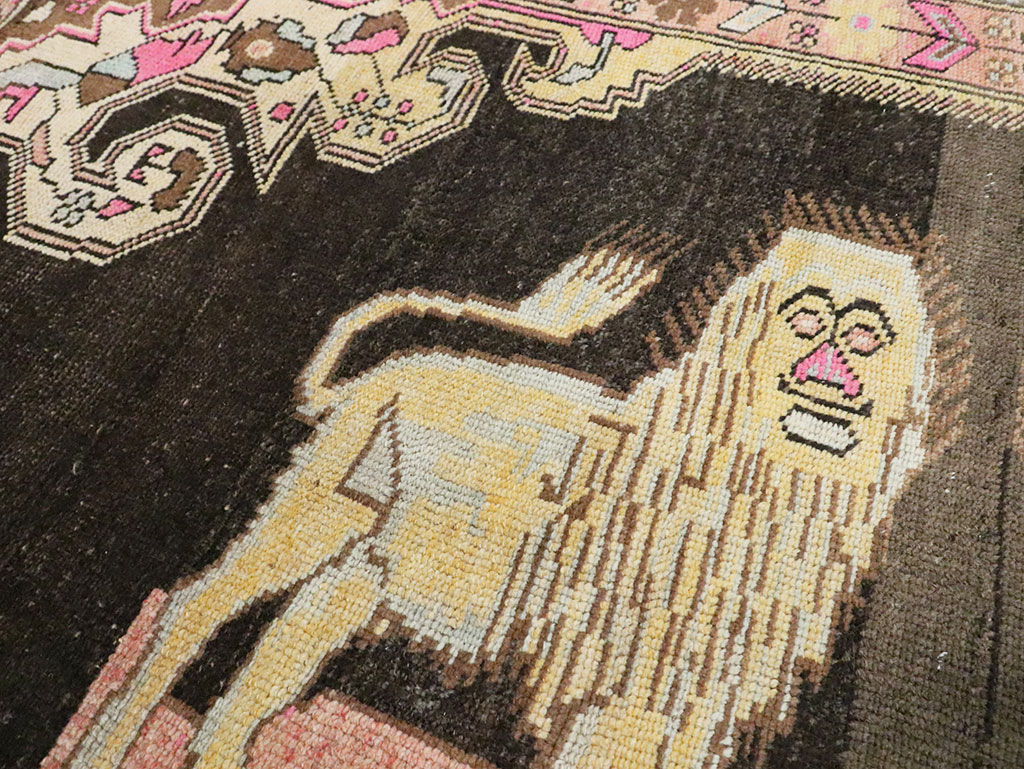 Vintage Pictorial Karabagh Rug, No.29756 - Gsblank