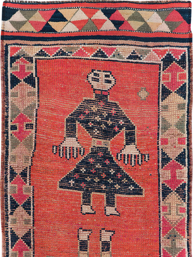Vintage Turkish Anatolian Pictorial Runner, No.29759 - Gsblank