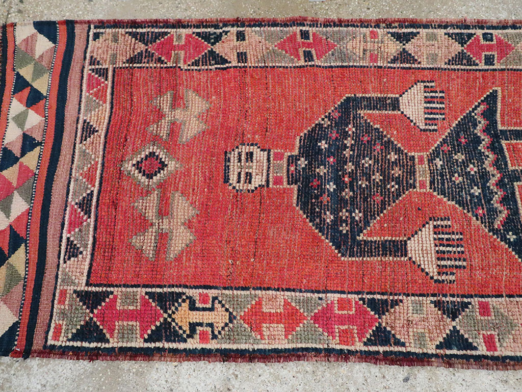 Vintage Turkish Anatolian Pictorial Runner, No.29759 - Gsblank