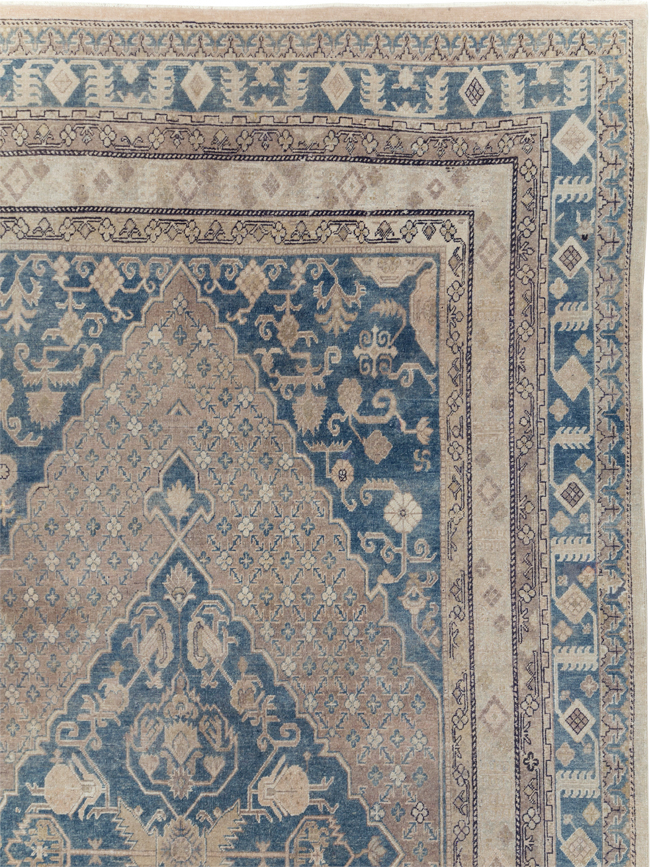 Antique East Turkestan Khotan Square Room Size Carpet, No.29762 - Gsblank