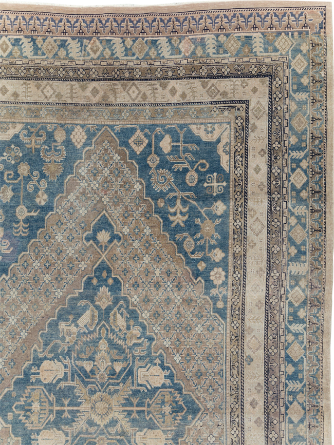 Antique East Turkestan Khotan Square Room Size Carpet, No.29762 - Gsblank