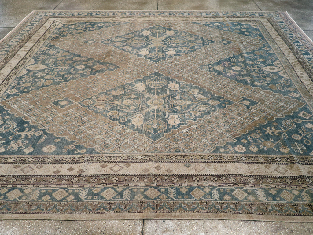 Antique East Turkestan Khotan Square Room Size Carpet, No.29762 - Gsblank