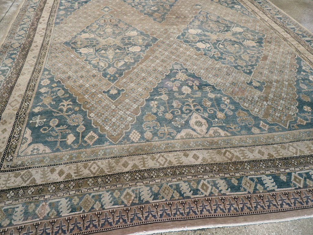 Antique East Turkestan Khotan Square Room Size Carpet, No.29762 - Gsblank