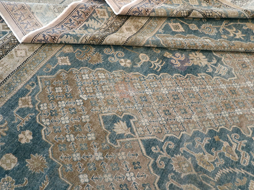 Antique East Turkestan Khotan Square Room Size Carpet, No.29762 - Gsblank