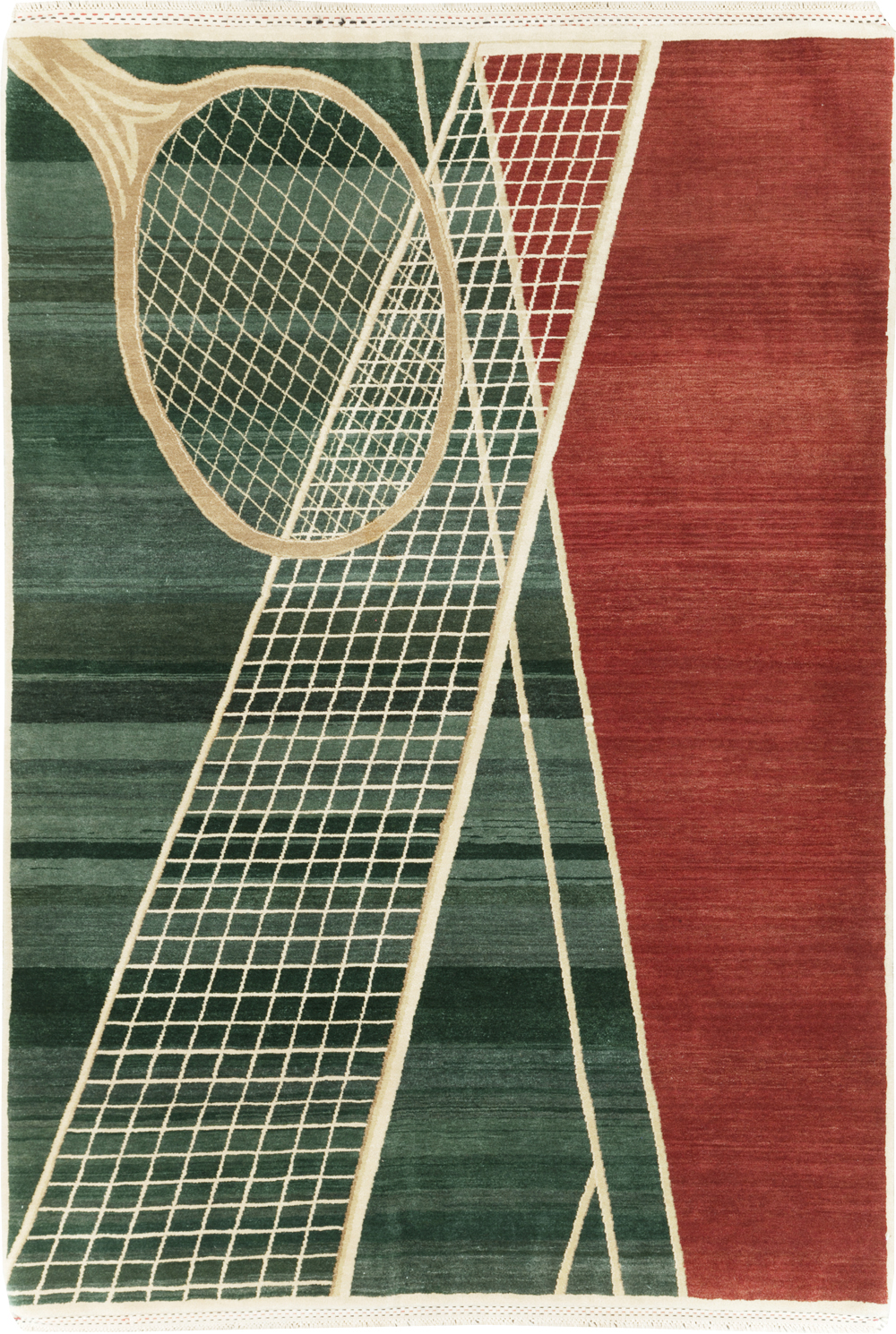 Modern Persian Tabriz Pictorial Rug (Pair: 1 of 2), No.29763 - Gsblank