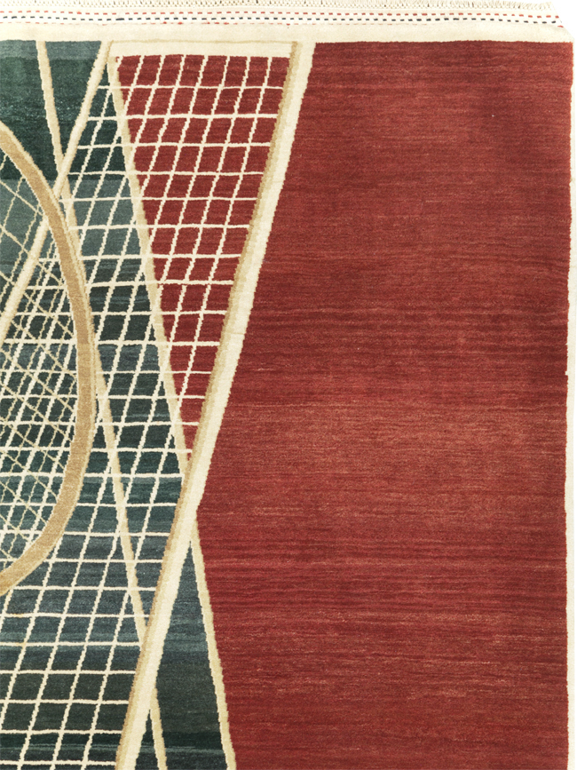 Modern Persian Tabriz Pictorial Rug (Pair: 1 of 2), No.29763 - Gsblank