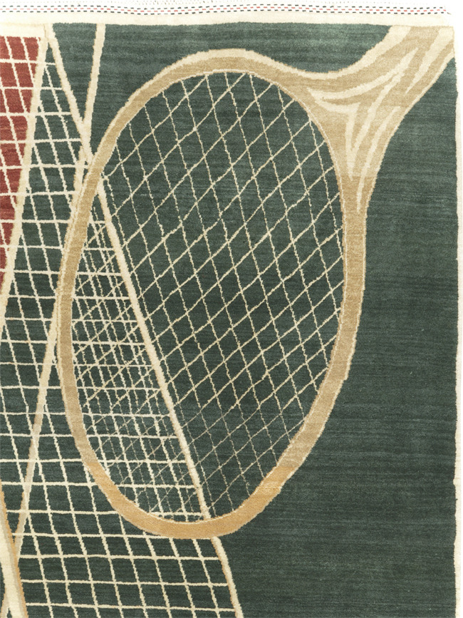 Modern Persian Tabriz Pictorial Rug (Pair: 2 of 2), No.29764 - Gsblank