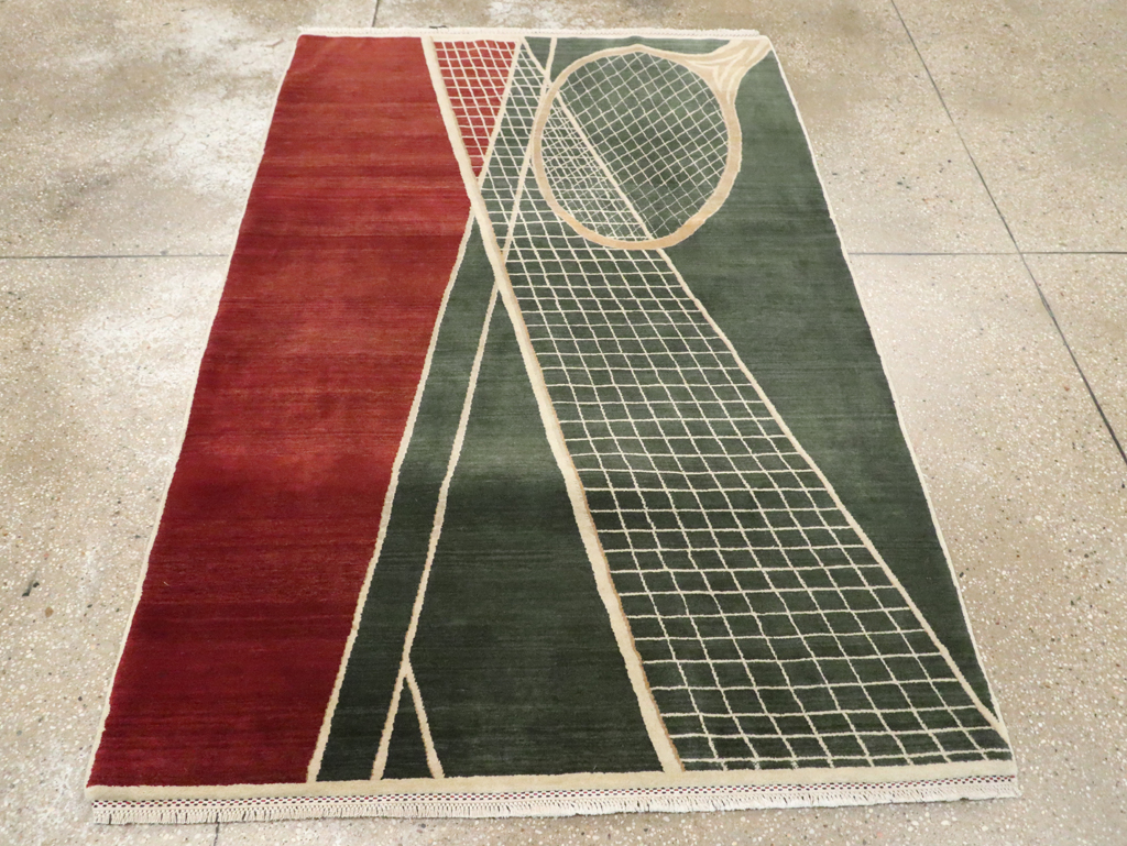 Modern Persian Tabriz Pictorial Rug (Pair: 2 of 2), No.29764 - Gsblank