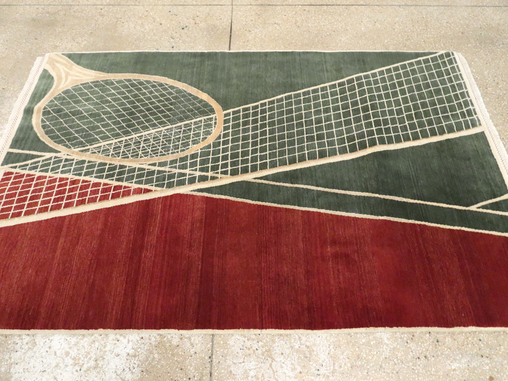 Modern Persian Tabriz Pictorial Rug (Pair: 2 of 2), No.29764 - Gsblank