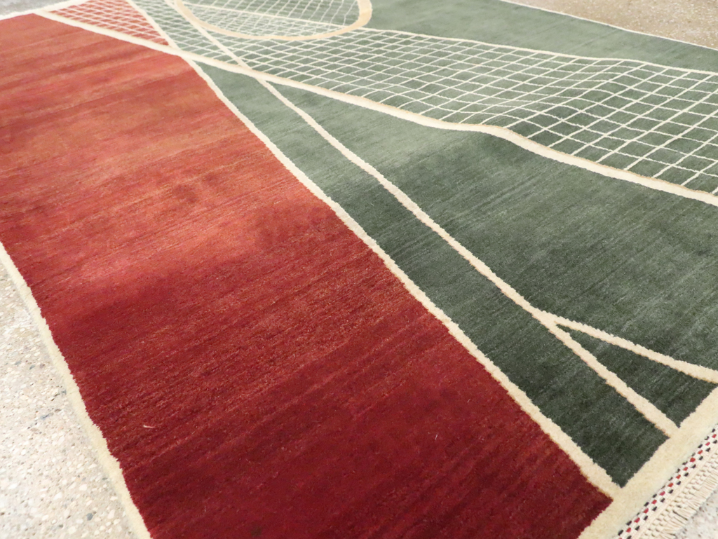 Modern Persian Tabriz Pictorial Rug (Pair: 2 of 2), No.29764 - Gsblank