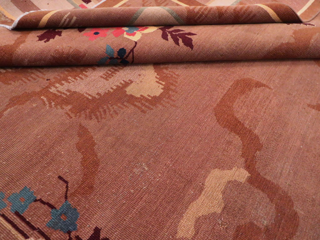 Chinese Art Deco Inspired Vintage Indian Carpet, No.29773 - Gsblank