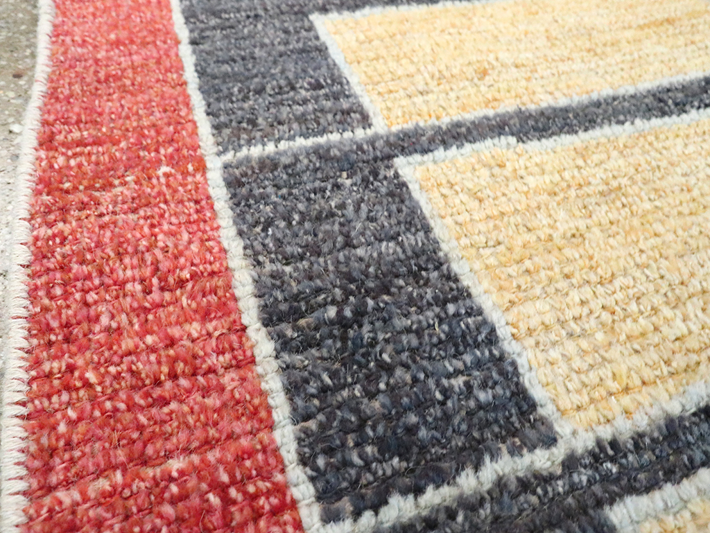 Contemporary Turkish Tulu Square Throw Rug (Pair: 2 of 2), No.29783 - Gsblank