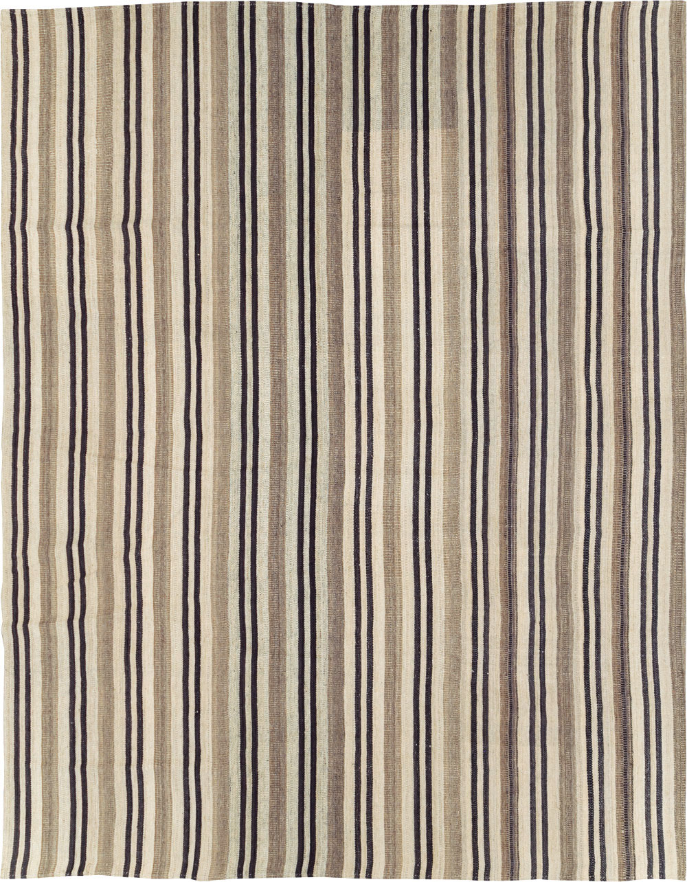 Modern Turkish Flatweave Kilim Room Size Carpet, No.29789 - Gsblank
