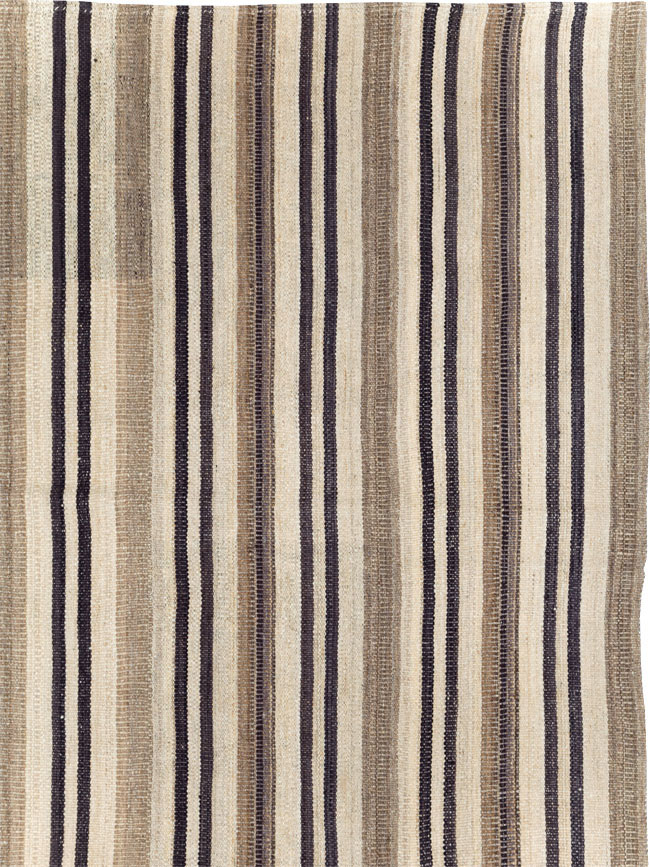 Modern Turkish Flatweave Kilim Room Size Carpet, No.29789 - Gsblank