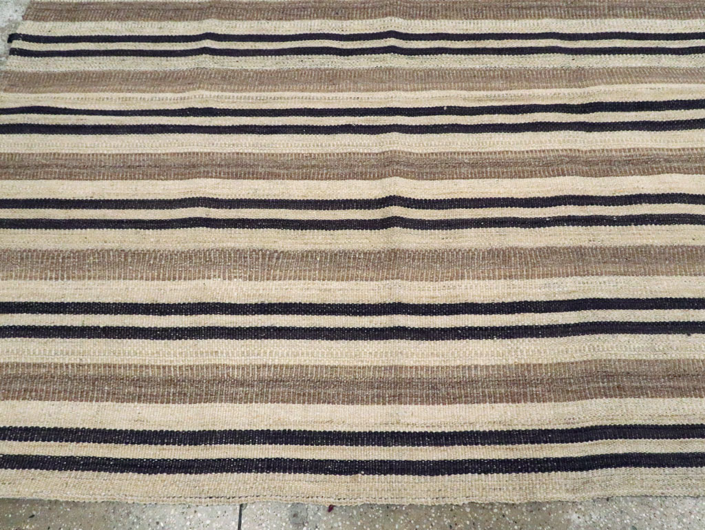 Modern Turkish Flatweave Kilim Room Size Carpet, No.29789 - Gsblank