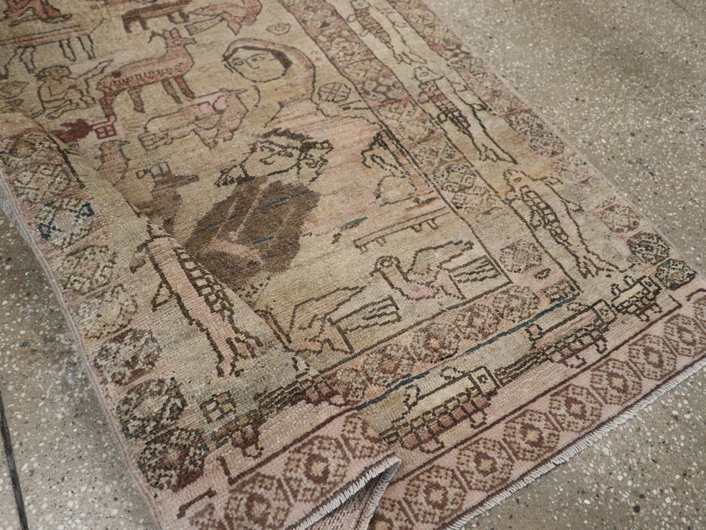 Antique Persian Malayer Pictorial Rug, No.29795 - Gsblank