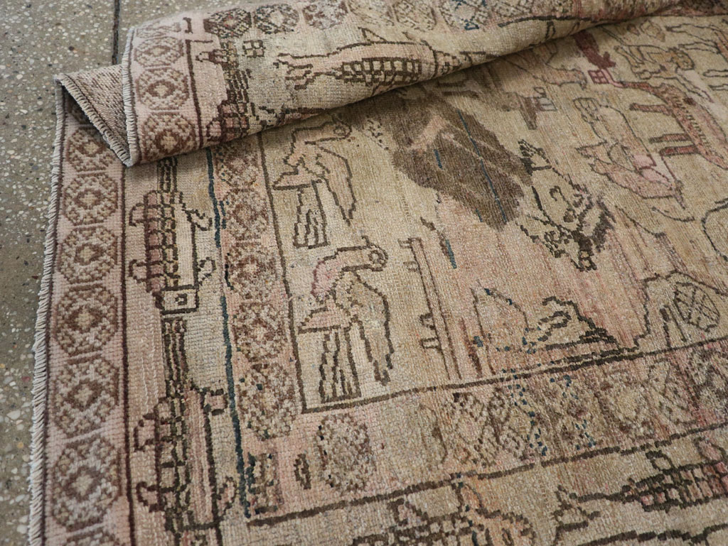 Antique Persian Malayer Pictorial Rug, No.29795 - Gsblank