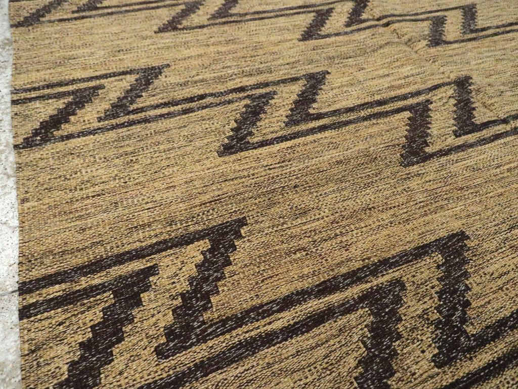 Contemporary Turkish Flatweave Kilim Accent Rug, No.29808 - Gsblank