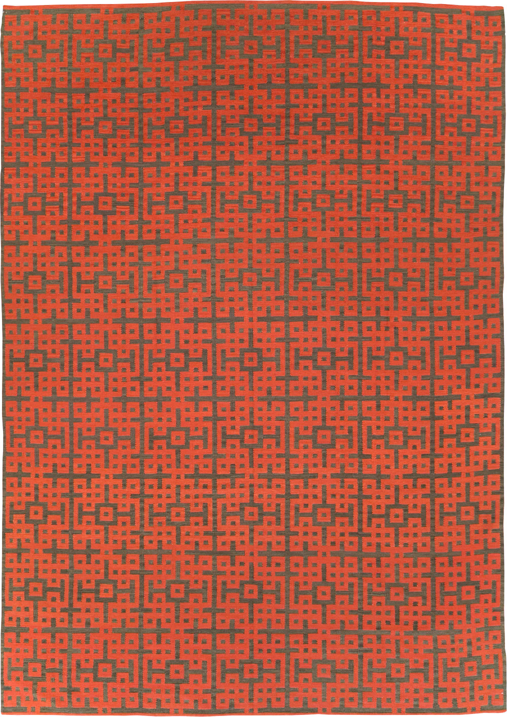 Contemporary Room Size Turkish Flatweave Kilim, No.29814 - Gsblank