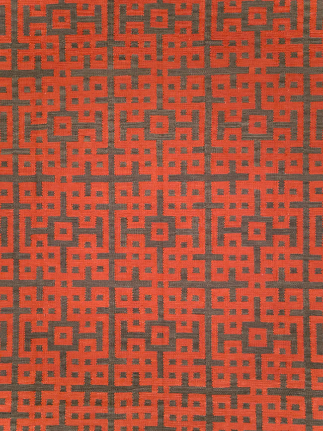 Contemporary Room Size Turkish Flatweave Kilim, No.29814 - Gsblank
