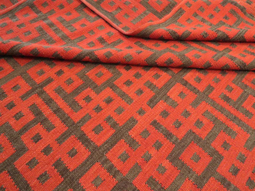 Contemporary Room Size Turkish Flatweave Kilim, No.29814 - Gsblank